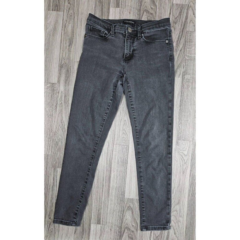 (3/$35) Banana Republic Size 27 Pockets Skinny Grey / Black‎ Denim Jeans